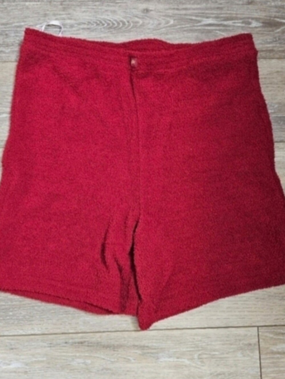 Red Women's Terry Knit Shorts Sz L